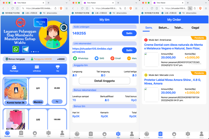 YM59-印尼语刷单抢单商城源码/预约派单+自动抢单+暗扣+利息宝+大转盘+代理系统/前端html+后端PHP