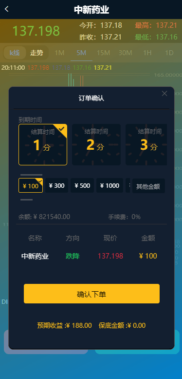 YM753-PHP多语言运营级别国药集团投资微交易系统/微盘时间盘源码/投资理财源码，国药集团微交易系统源码开发