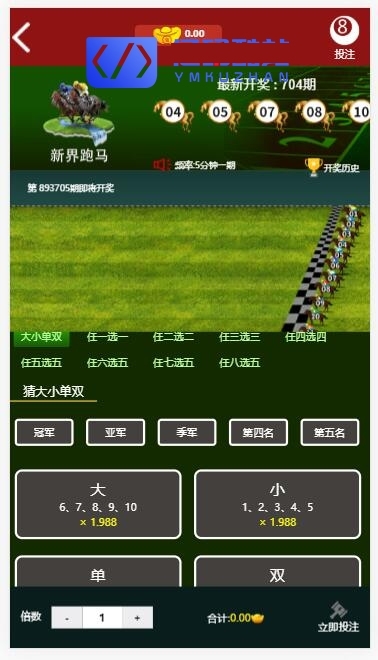 YM832-赛马星辉二次开发的一个游戏