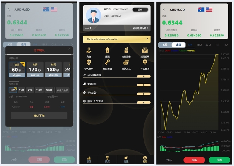 YM836-PHP国泰君安风格多语言微盘微交易所源码二开版