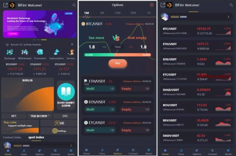 YM1277-2026年BIFire多语言交易所源码,带uniapp vue源码的多语言虚拟币交易所源码，多语言虚拟货期交易所源码